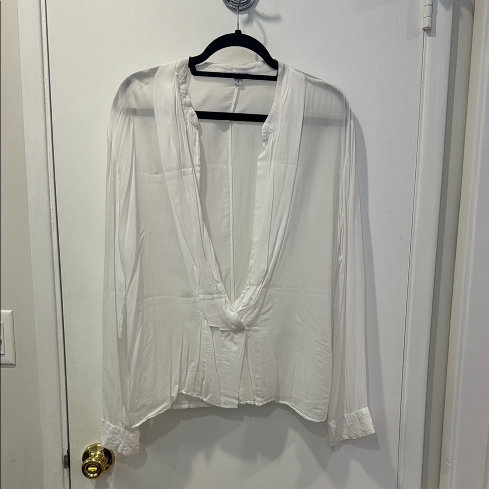 James Perse Sheer White Blouse